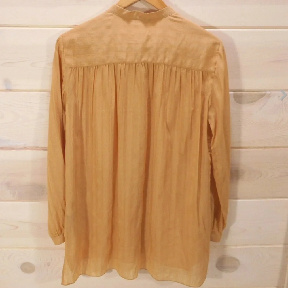 MASSIMO DUTTI × ZARA Italian Designed Mulberry Silk Blouse - Picture 3 of 7